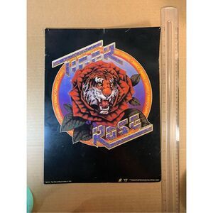 Vintage Tiger Rose Poster PAPER TIGER 1976-12”x16 Printed in England Displayed